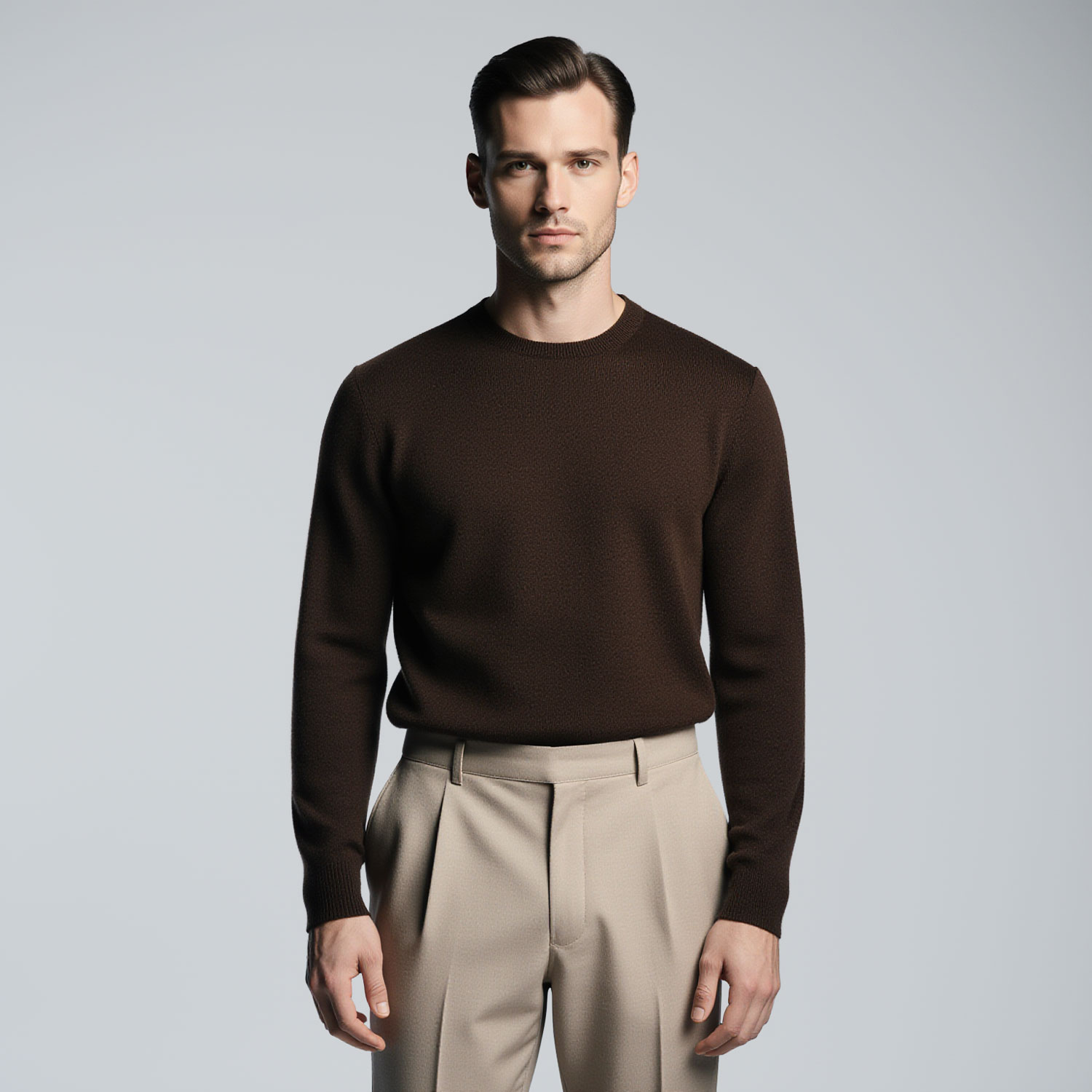 Well-dressed man in refined casual attire representing luxury dry cleaning near Hollywood
